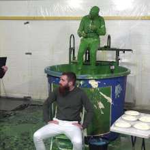 WamtasticUK: 3 Guys in White Skinnies Gunge Dunk and Pies