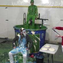 WamtasticUK: 3 Guys in White Skinnies Gunge Dunk and Pies