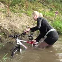 WSMProductions: Custard Couple (cc) in Wet Adventure Bike Ride