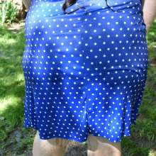 JD and Messy Andi: Andi's Blue Polka Dot Dress Got Wet!