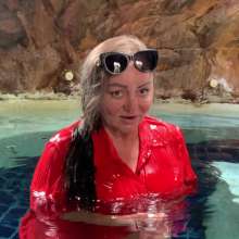 Wet_look_elena: Elena Getting Wet in a Red Shirt