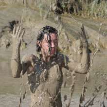 FOXY: Marion in deep mud, just for fun.