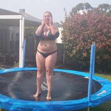 Darkabyss445: Getting Wet in the Rain on the Trampoline