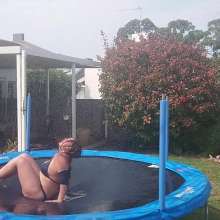 Darkabyss445: Getting Wet in the Rain on the Trampoline