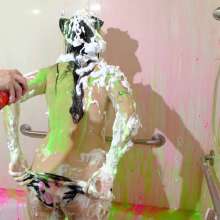 messyhot: Goth Girl Luna Lux Gets a UV Reactive Slime Experience