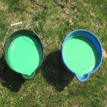 JD and Messy Andi: Messy Andi's 1st Green Sliming!