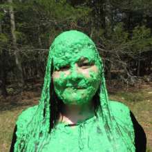 JD and Messy Andi: Messy Andi's 1st Green Sliming!