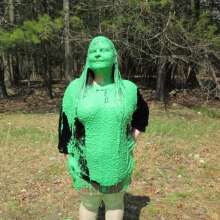 JD and Messy Andi: Messy Andi's 1st Green Sliming!