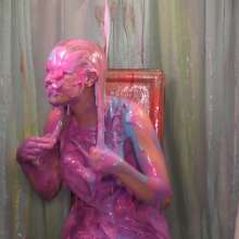 LiquidX: Jorgie in Pink Dress in The Destroyer