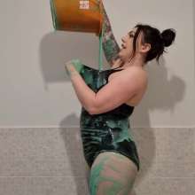 WAMfuns Messy Forfeits: Kacie James Swimsuit Filling Gunge