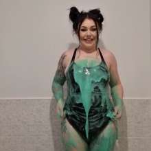 WAMfuns Messy Forfeits: Kacie James Swimsuit Filling Gunge