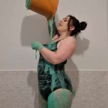 WAMfuns Messy Forfeits: Kacie James Swimsuit Filling Gunge