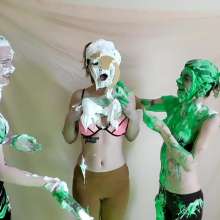 RevSlymsford: Kaydens Jade + Kat: Messy Rock Paper Scissors Bra + Leggings