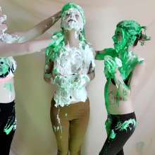 RevSlymsford: Kaydens Jade + Kat: Messy Rock Paper Scissors Bra + Leggings