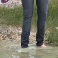 Genoll: Lily Naked in the Lake to Cool down Her Sex Desires