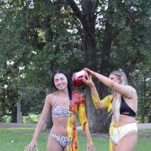 FunFilled Photography: Mallory and Natalie Get Wet and Messy with Condiments!