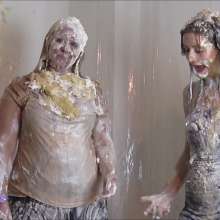 RevSlymsford: Mia's Messy Revenge On Michelle: Thrown Pies, Gateaux ++++