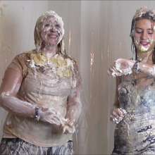 RevSlymsford: Mia's Messy Revenge On Michelle: Thrown Pies, Gateaux ++++