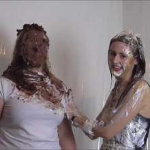 RevSlymsford: Mia's Messy Revenge On Michelle: Thrown Pies, Gateaux ++++