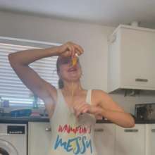 WAMfuns Messy Forfeits: Queen Peach Swimsuit Filling Eggs