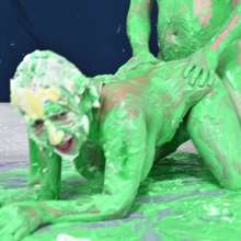 ArchNemesis: Busty Blonde Quinn Waters--Latex Messy Sex