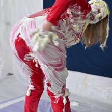 ArchNemesis: Busty Blonde Quinn Waters--Latex Messy Sex
