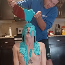 Slimed Models: Chi Chi Blue Fish Slimed... Naked!