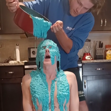 Slimed Models: Chi Chi Blue Fish Slimed... Naked!