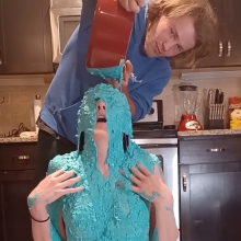 Slimed Models: Chi Chi Blue Fish Slimed... Naked!