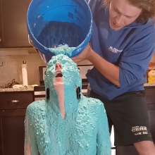 Slimed Models: Chi Chi Blue Fish Slimed... Naked!