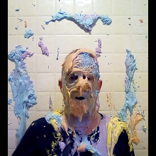Wamslamthankumam: Playing with strawberry cake batter n shaving cream