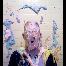 Wamslamthankumam: Playing with strawberry cake batter n shaving cream