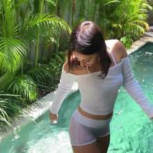 WetPlace: Stunning Anny Enjoying In Pool In White Clothes