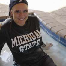 DMarieAllWet: Swimming in Levi's, Michigan State Long Sleeve Tee, and Hat!