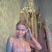 FunFilled Photography: Sydney's Pie/slime Trivia Challenge in a Thong Bikini!