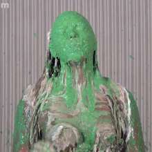 Anglefan: April gets nasty green slimed in her yellow thong