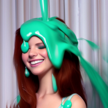 wammypinupart: green slime art!