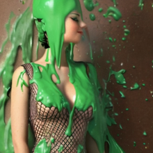 wammypinupart: green slime art!