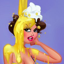 wammypinupart: flirty, dirty and dessert-y (pinup cartoons)