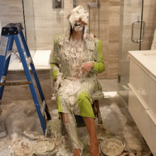 hope: When I saw this skirt suit I knew it had to be messy!