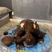 MissNoire - EffToy: Messy Sissy Anal Training in Chocolate Batter
