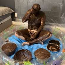 MissNoire - EffToy: Messy Sissy Anal Training in Chocolate Batter