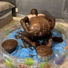 MissNoire - EffToy: Messy Sissy Anal Training in Chocolate Batter