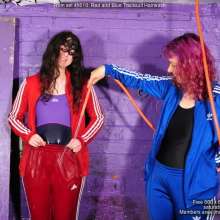 DungeonMasterOne: Bonus Extra: Violet Vixen and Isabeau hose each other down in tracksuits!