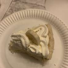Into cream pie: 