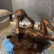 MissNoire - EffToy: Messy Sissy Anal Training in Chocolate Batter