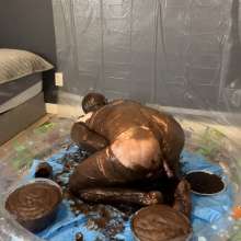 MissNoire - EffToy: Messy Sissy Anal Training in Chocolate Batter