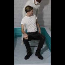 WamtasticUK: Adam Messy in Real Leather Trousers