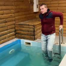 Wet Live Team: Artem Got Completely Wet in the Pool and Rip His T-shirt