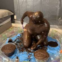 MissNoire - EffToy: Messy Sissy Anal Training in Chocolate Batter